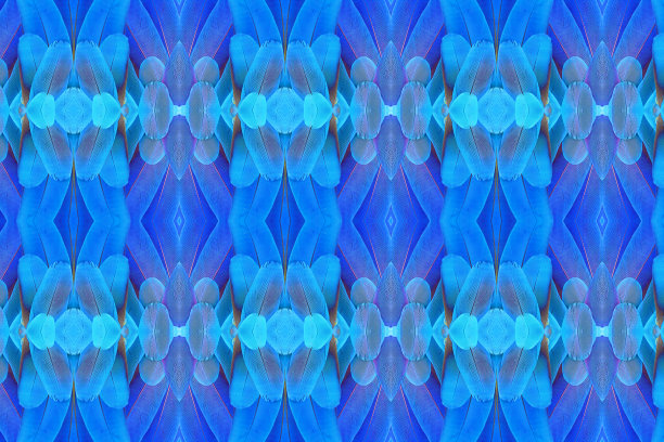 多彩几何花卉拼接图案