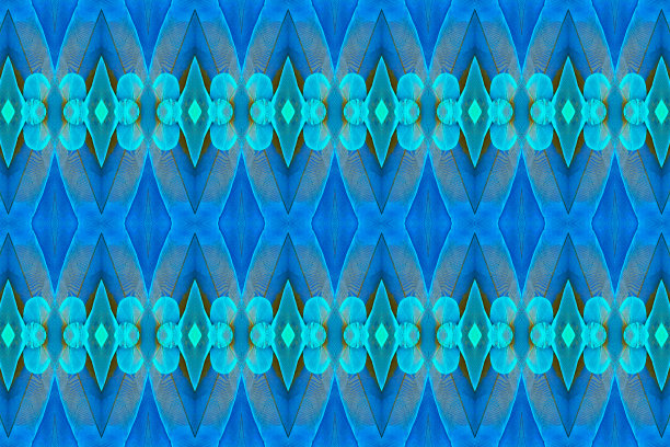 多彩几何花卉拼接图案