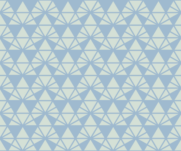 蓝绿几何六边形无缝图案