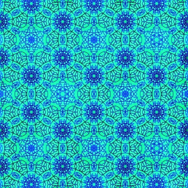 紫蓝几何花纹无缝图案