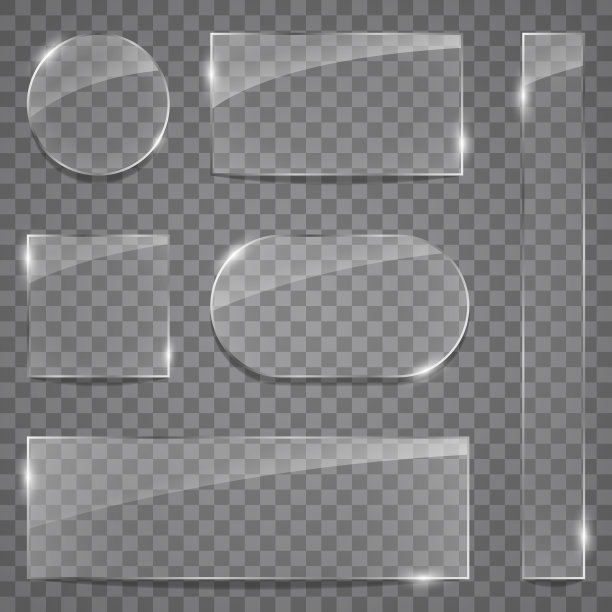 玻璃材质方块矩形圆圈