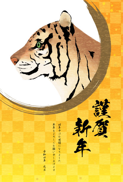 春节虎纹海报