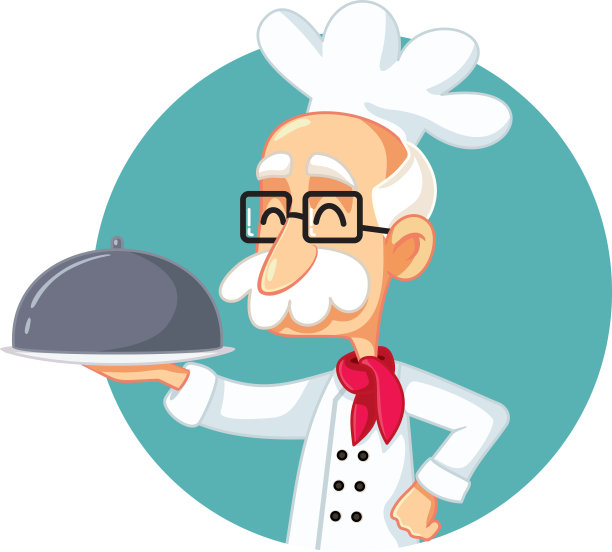 卡通厨师餐饮西餐logo