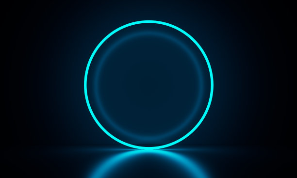 多彩环形几何抽象图案