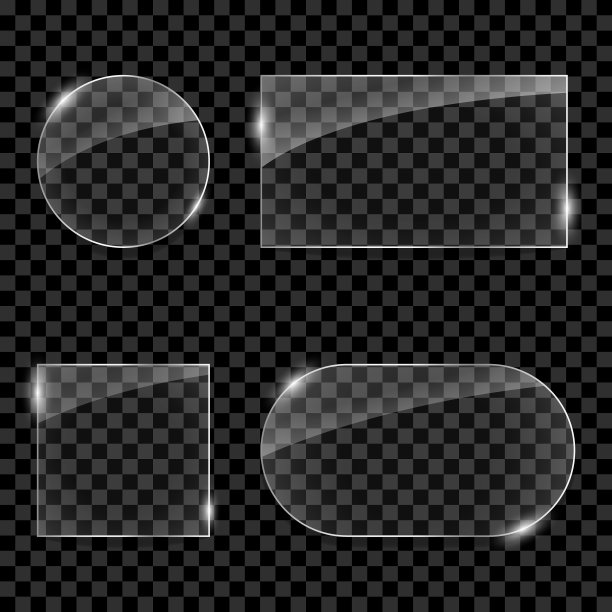 玻璃材质方块矩形圆圈