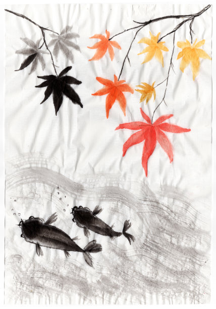 金色山水画