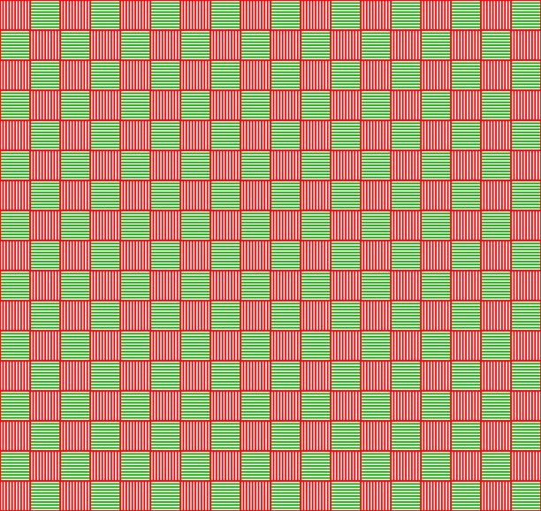 红绿格子布纹