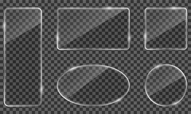 玻璃材质方块矩形圆圈