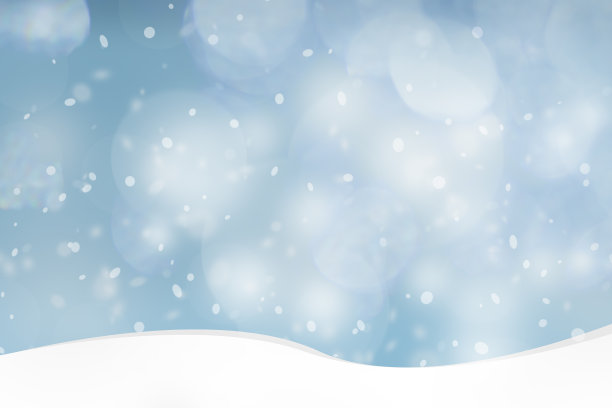 冬季雪景圣诞装饰背景图