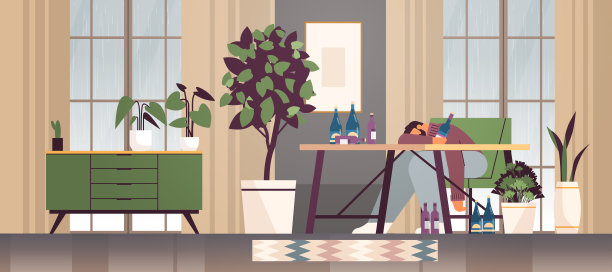 日常生活场景插画