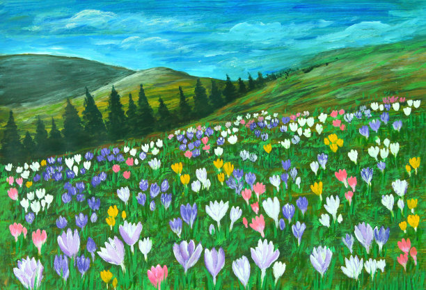 草原油画
