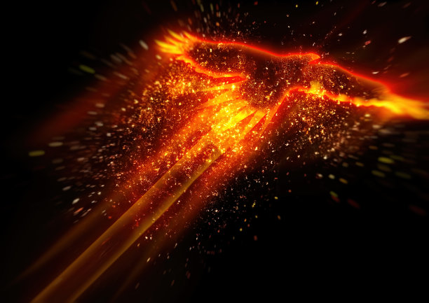 金红色凤凰插画