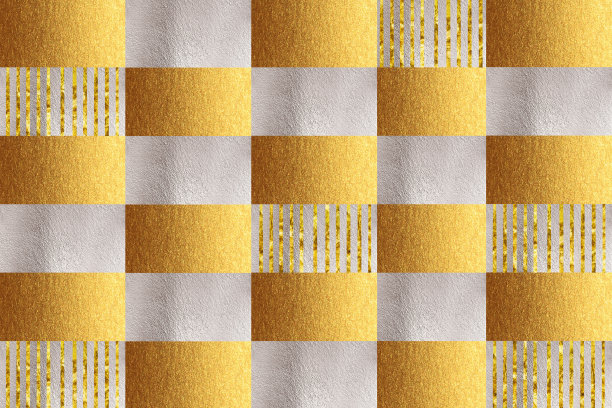 金色抽象格子纹