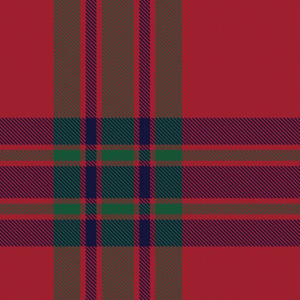 红底格纹服饰图案