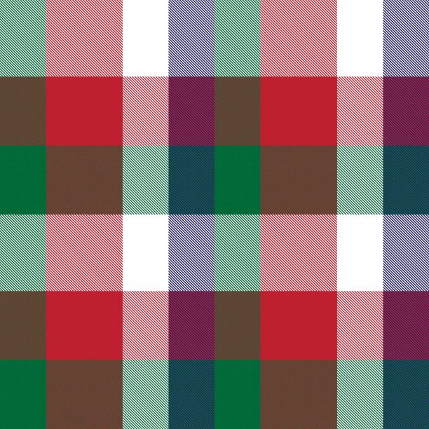 红底格纹服饰图案