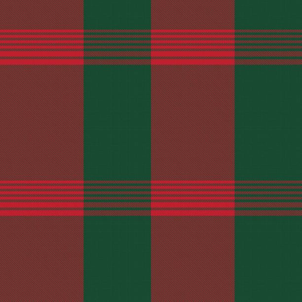 红底格纹服饰图案