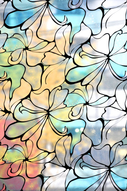 抽象教堂玻璃印花