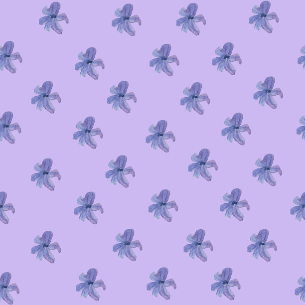 紫蓝几何花纹无缝图案