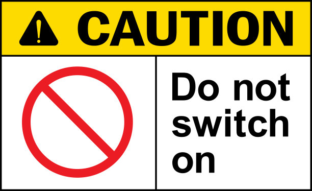 警示标志当心电缆