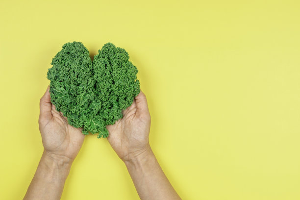 绿色蔬菜 爱心 饮食健康扣图