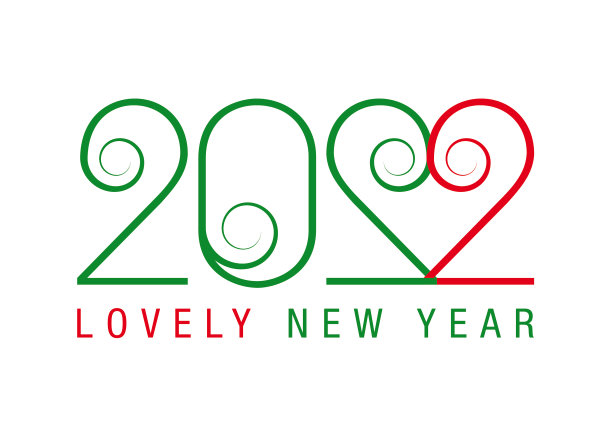 新年前夕,字体,符号