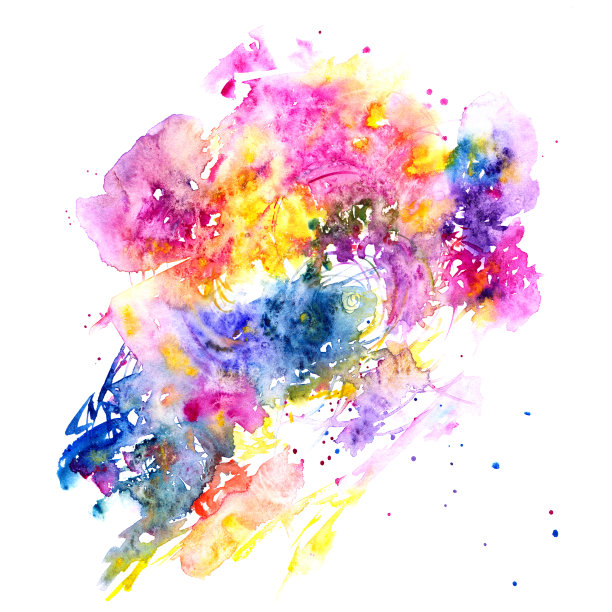 涂鸦抽象背景彩虹纹理