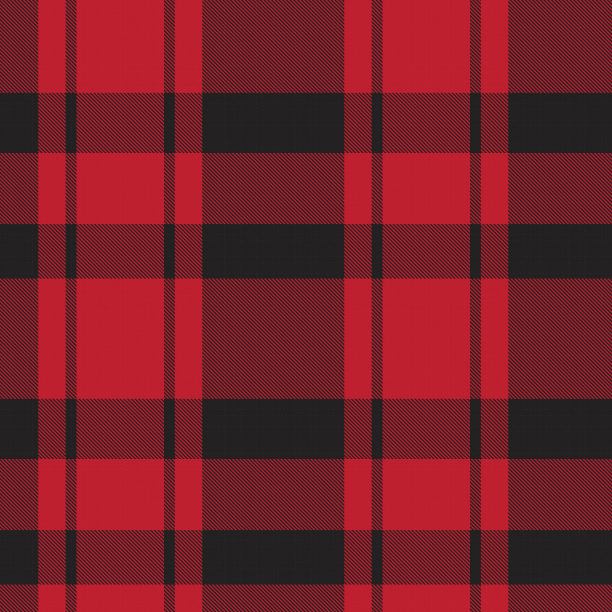 红底格纹服饰图案