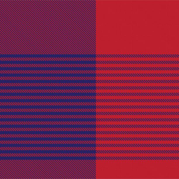 红底格纹服饰图案