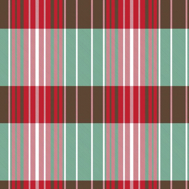 红底格纹服饰图案