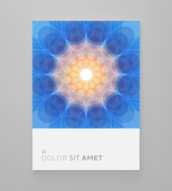 绿黄渐变圆形花纹图案