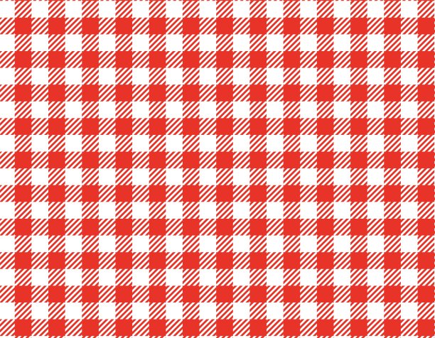 红底格纹服饰图案