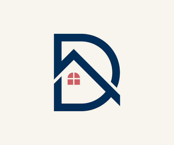 字母d房产建筑logo