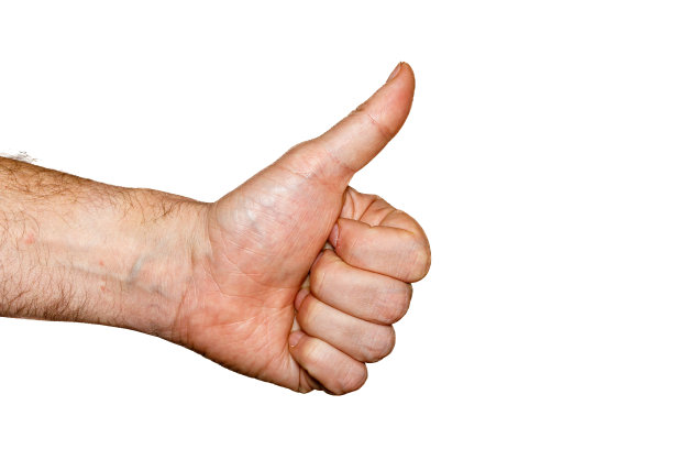 大拇指朝下