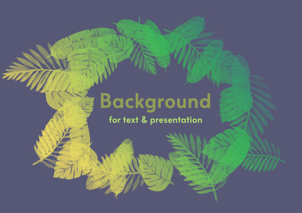 绿黄渐变圆形抽象花纹图案