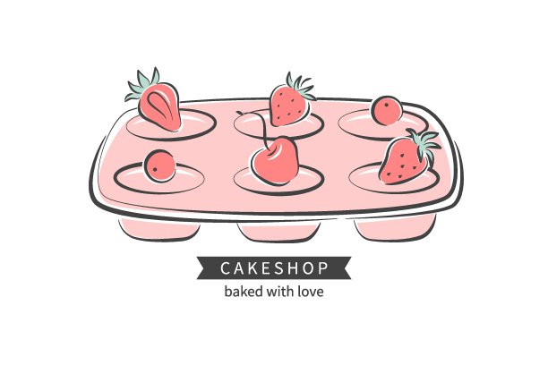 粉红色 蛋糕店名片设计