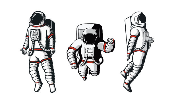 太空儿童宇宙宇航员ai插画
