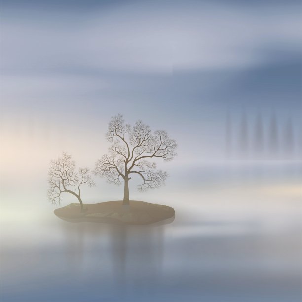 宁静,湖,自然