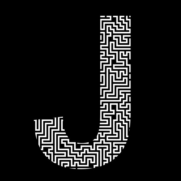 科技感英文logo字母j