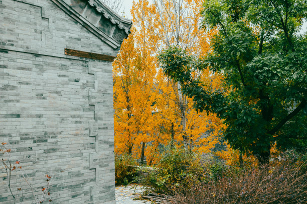 古镇建筑夜景复古中国风灯笼