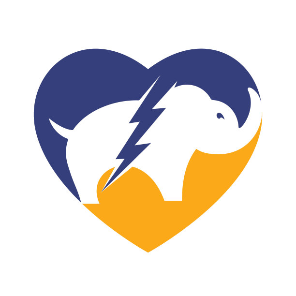 爱心大象,标志logo
