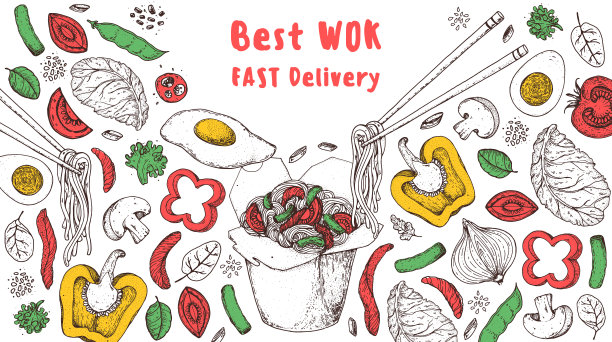 朝鲜大米包装插画