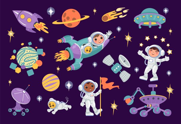 可爱卡通星星插画元素