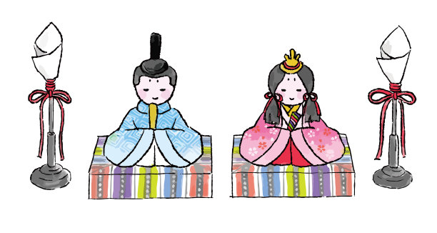 可爱的,和服,水彩画颜料