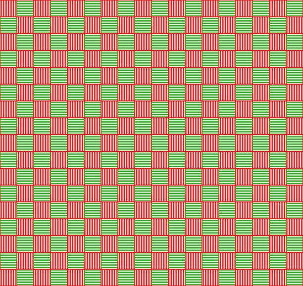 红绿格子布纹