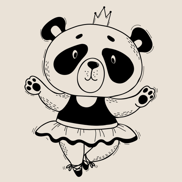 连衣裙熊猫