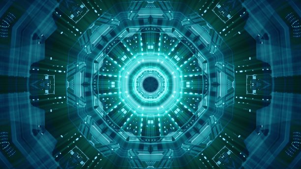 多彩环形几何抽象图案