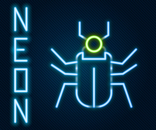 发光眼睛生物特写