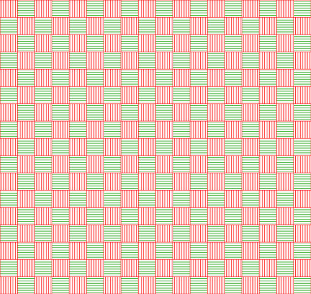 红绿格子布纹