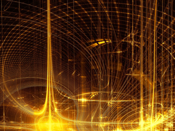 金色抽象格子纹