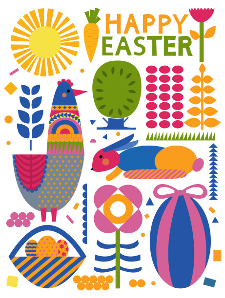 可爱矢量度假元素绿色